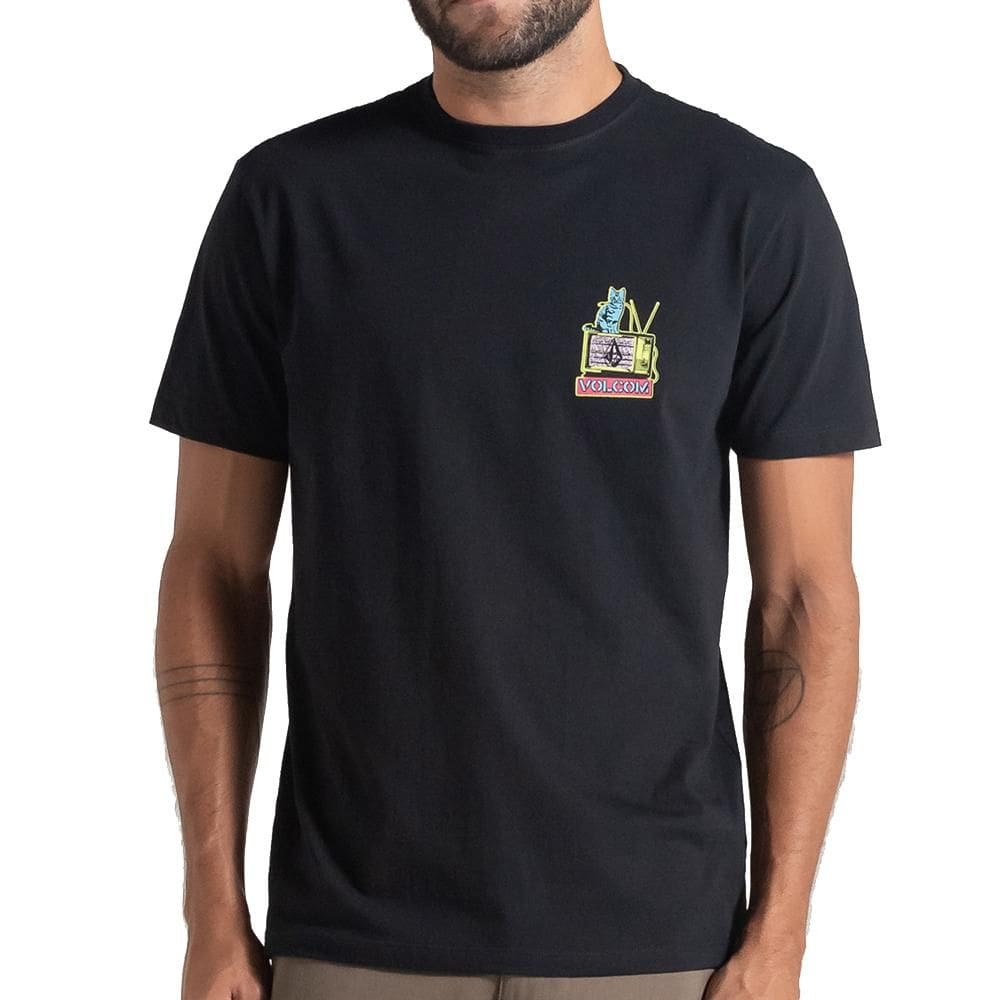Camiseta Volcom Catv WT25 Masculina Preto