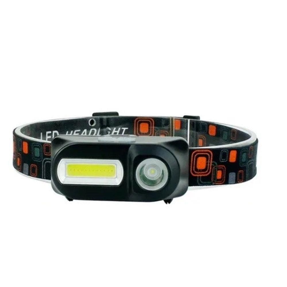 Lanterna De Cabeça Led T6 + Cob Recarregavel Longo Alcance Top 1