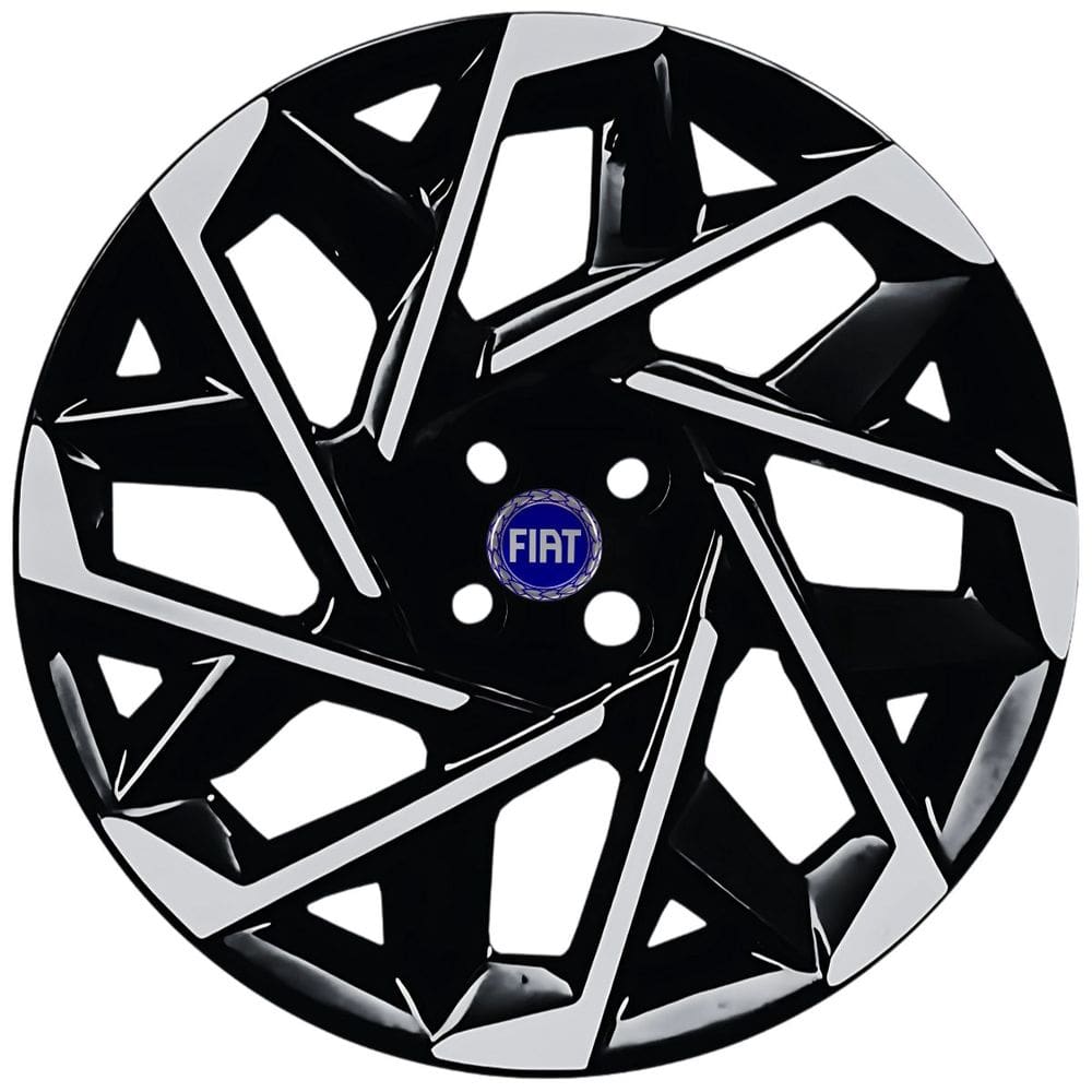 Jogo 4 Calotas Esportiva Fiat Strada Argo Palio Uno Mobi Siena Punto Cronos Aro 15