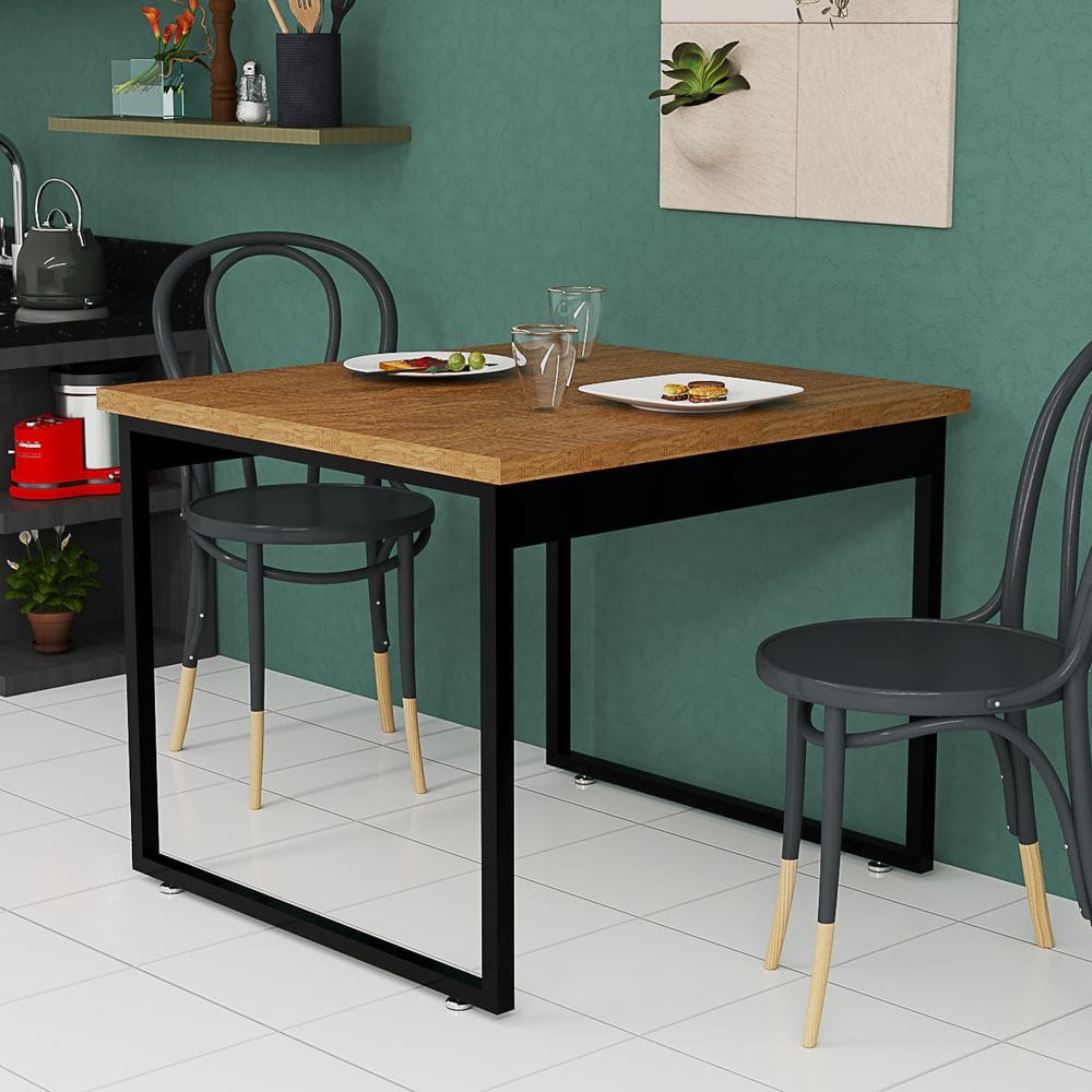 Mesa Para Lanchonete Estilo Industrial 80x80 4 Lugares Mesa De Jantar Pequena