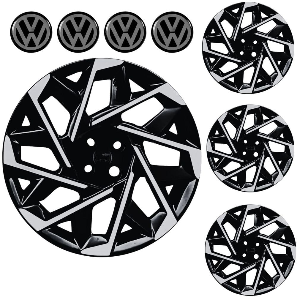 Jogo 4 Calotas Esportivas Gol Voyage Saveiro G3 G4 G5 G6 G7 Polo Aro 14
