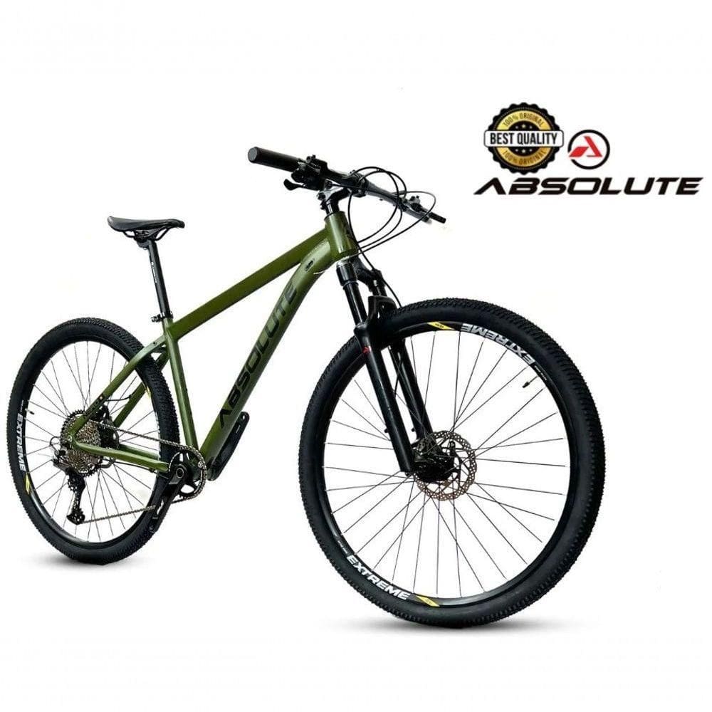 Bike Aro 29 Nero 5 Peças Inteira Absolute 12v Hollowtech Freio Hidráulico K7 11-52 Garfo Trava Guidão - Oliva