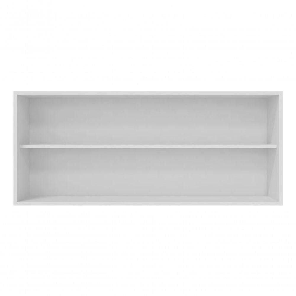Armário Aéreo De Cozinha Andréia 120 Cm Com 3 Portas - Ajl Móveis Amêndoa Branco