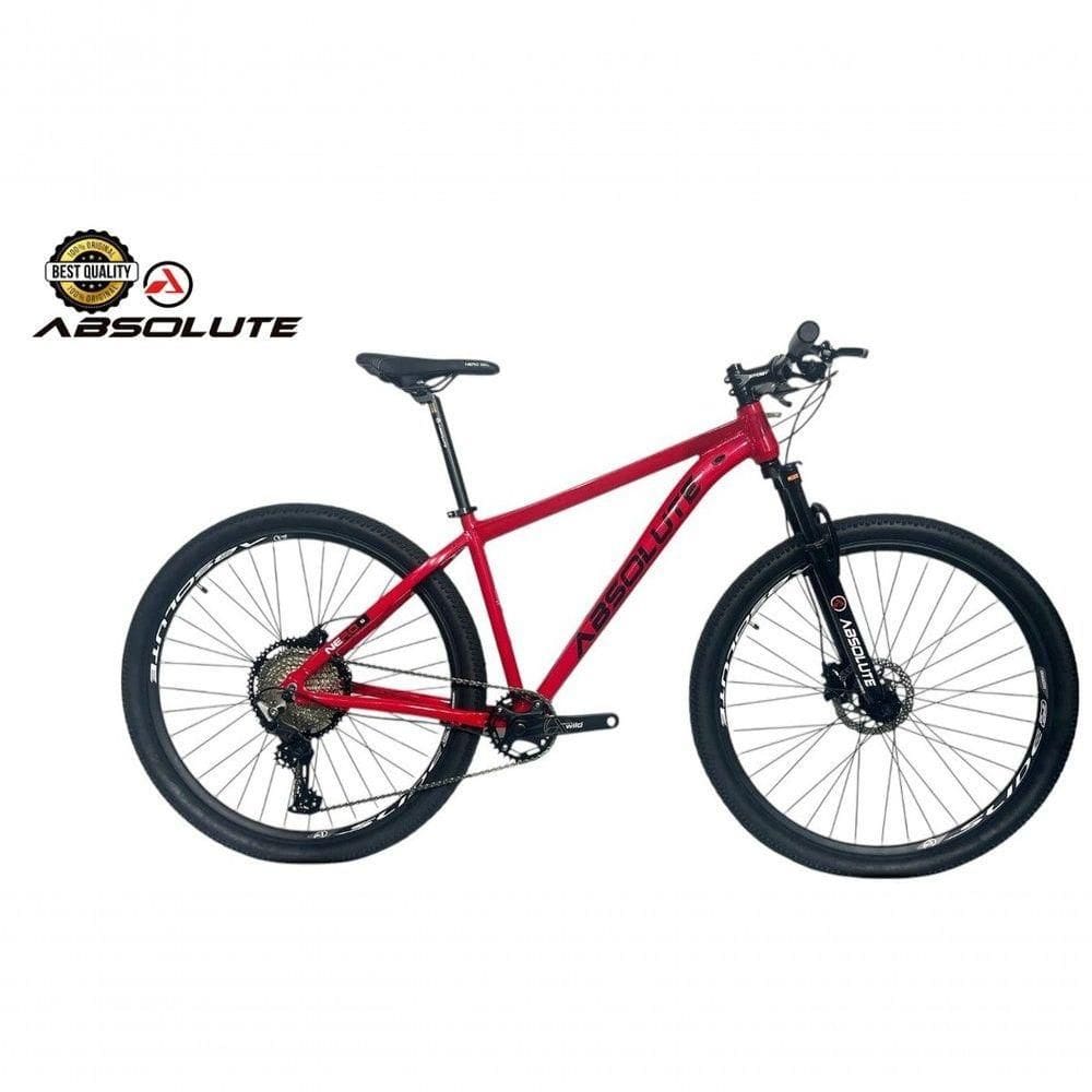 Bicicleta Aro 29 Nero 5 Peças Inteira Absolute 12v Garfo Trava K7 11-52 Freio A Disco Hidráulico - Vermelho