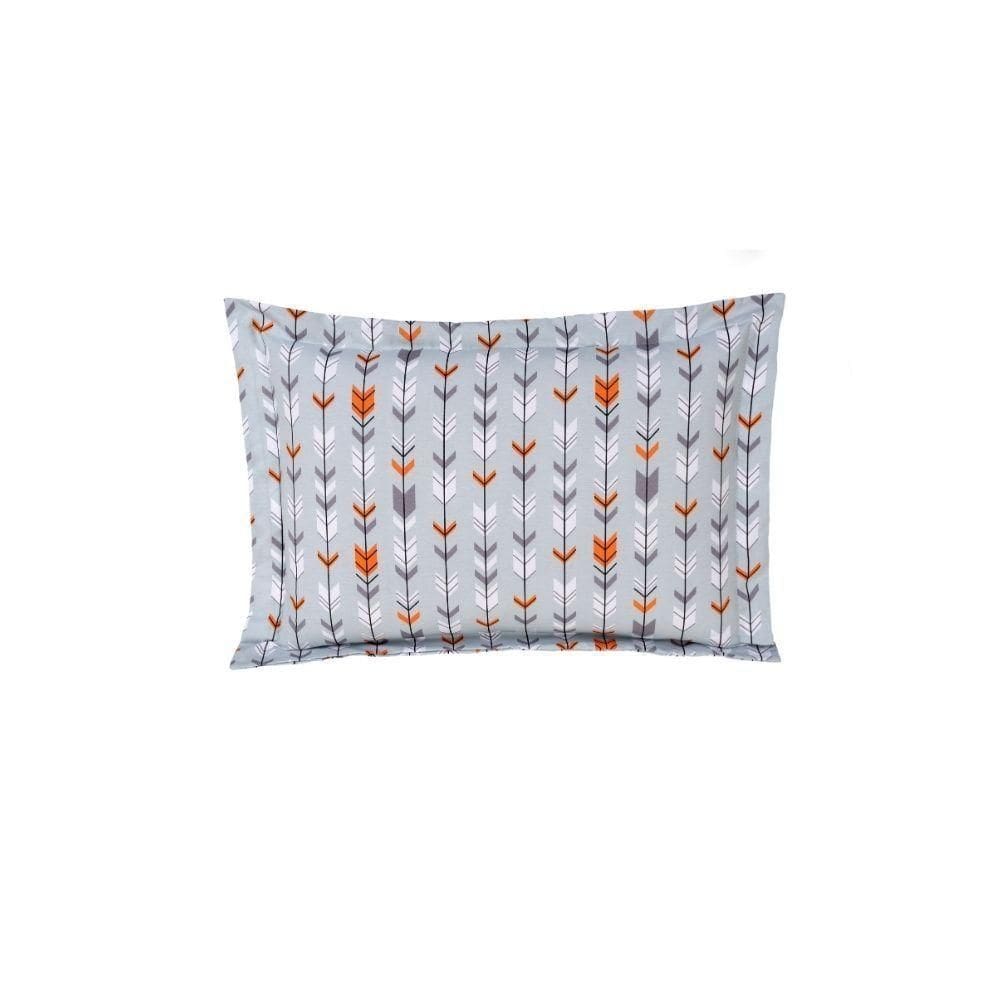 Fronha Estampada Infantil Joy 1 Peça 70cm X 50cm 80% Algodão - 20% Poliéster Percal 180 Fios Cor:cinza