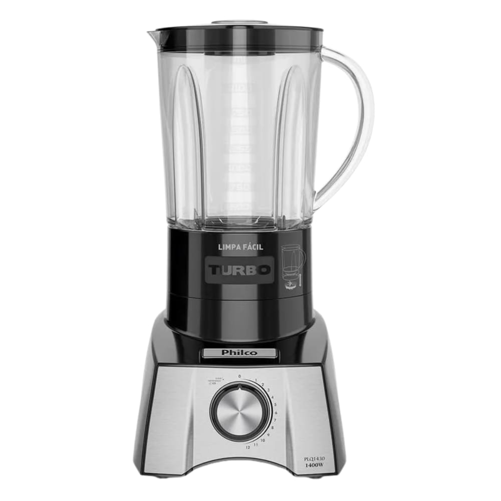 Liquidificador Philco Pro Maxx 1400W Limpa Fácil Preto PLQ1430P 127V
