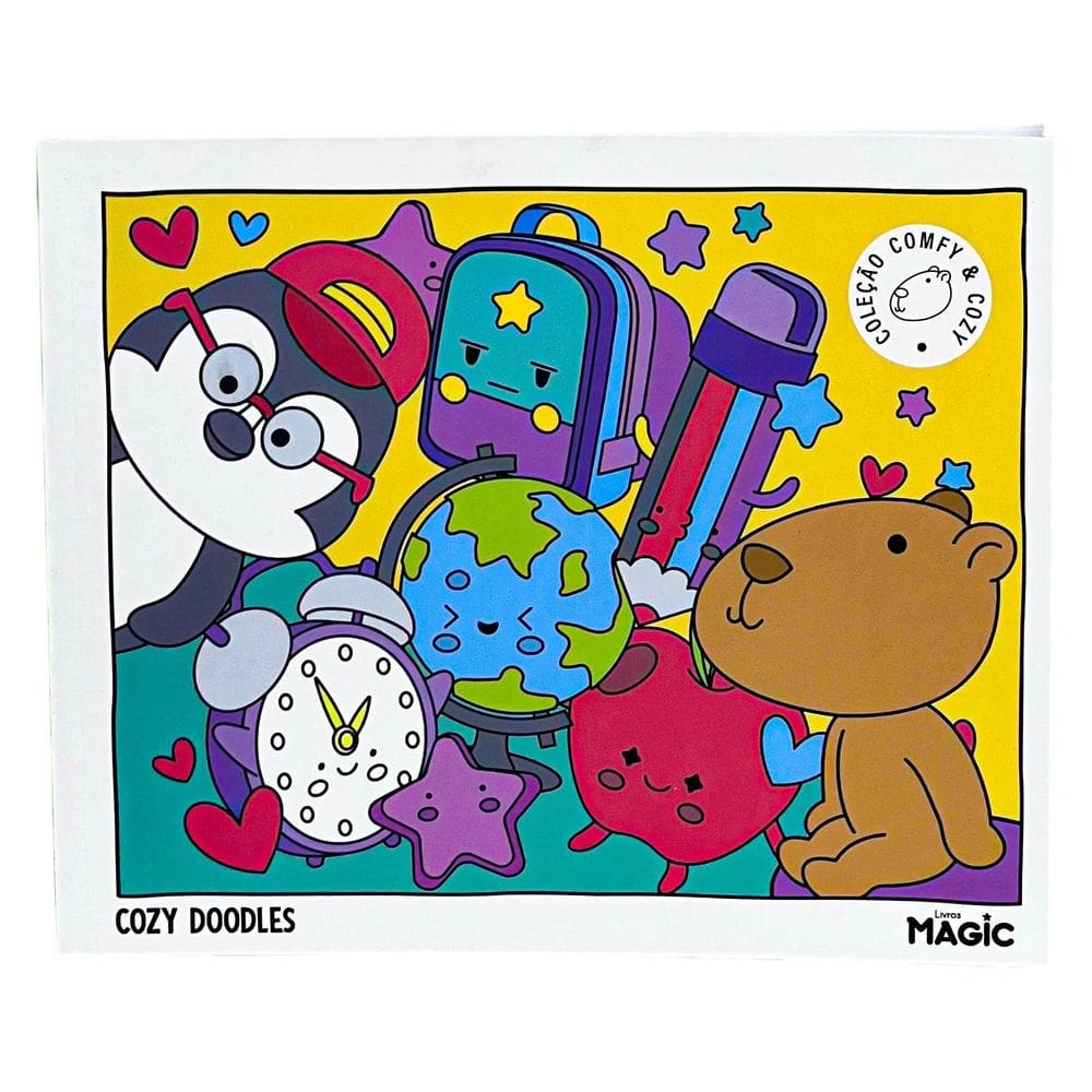 Livro De Colorir Relaxante Cozy Doodles