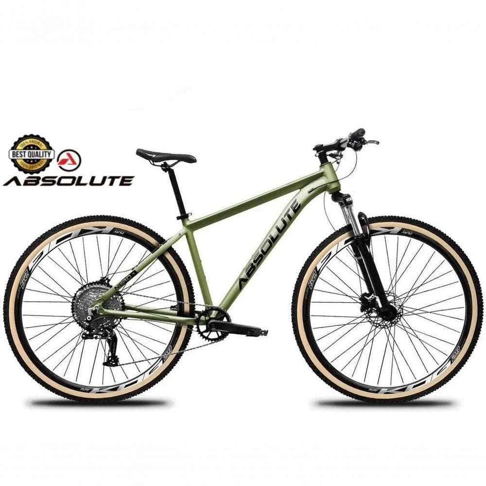 Bicicleta Aro 29 Nero 5 Peças Inteira Absolute 12v Garfo Trava Remota K7 Pneu Faixa Freio Hidráulico. Oliva