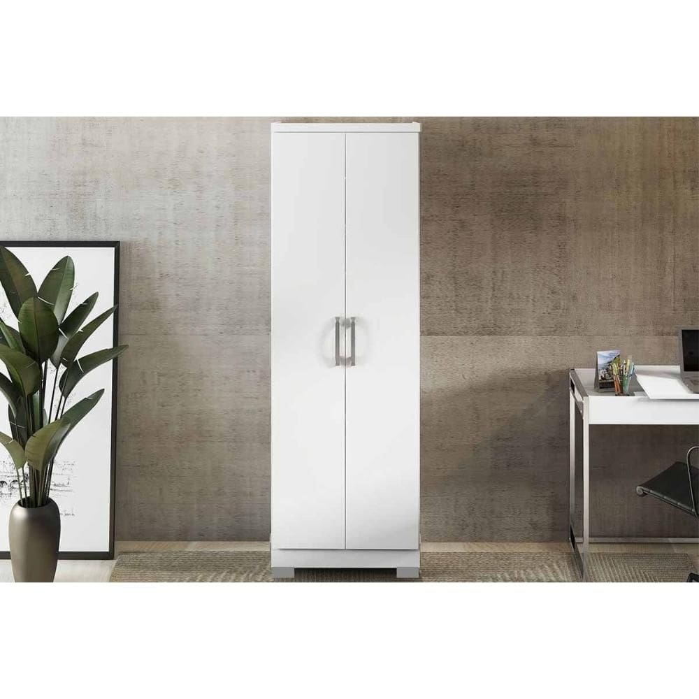 Armário Sapateira Quarto 424 c/ 2 Portas e Pés Branco - Carraro