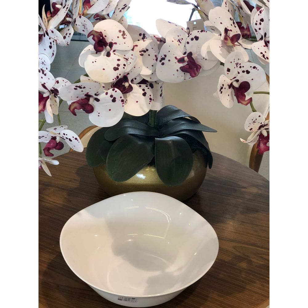Parma Saladeira Vidro Temperado Branco 1,5L