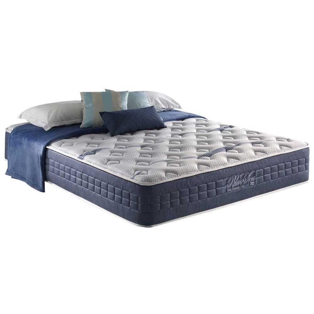 Colchão King Espuma Viscoelástico Visco Gel Molas Ensacadas  Blue Sea Pillow In (193x203x31) - D Angelis Anjos