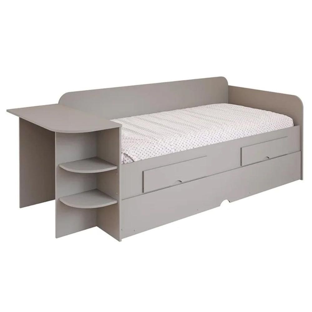 Bicama Solteiro Helena c/ 2 Gavetas e Auxiliar Fendi Cimol - Permóbili