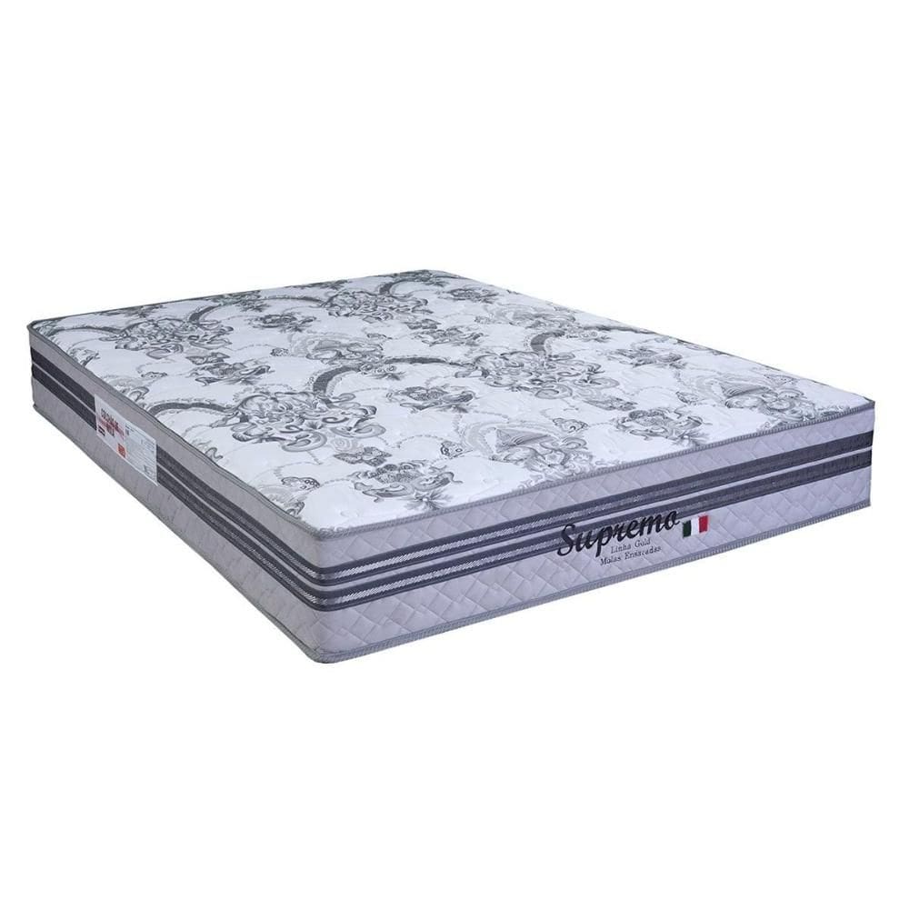 Colchão Casal Molas Ensacadas Supremo Gray (138x188x25) - Paropas