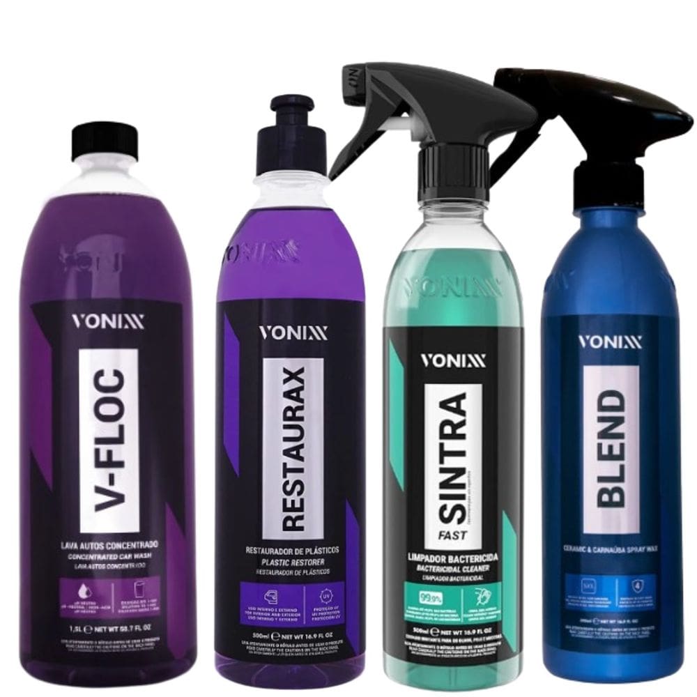 Kit Lavagem Automotiva V-floc Blend Sintra Restaurax Vonixx