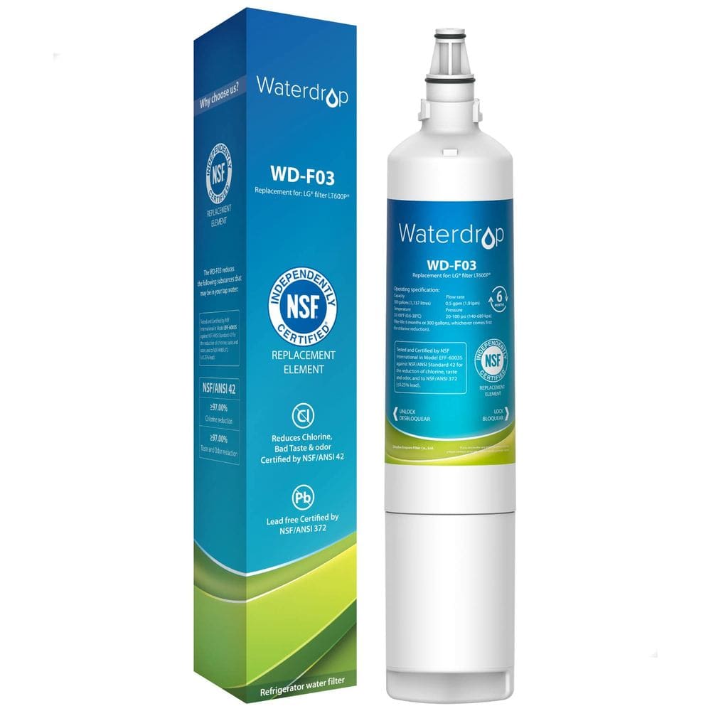 Filtro de água de geladeira Waterdrop WD-F03 para LG LT600P