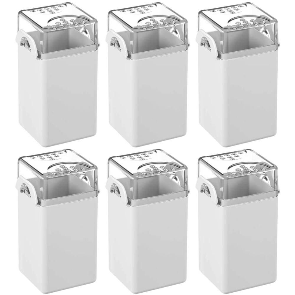 Kit 6 Saleiros Pimenteiros de Mesa 70ml Branco Plástico Coza Restaurante Bar