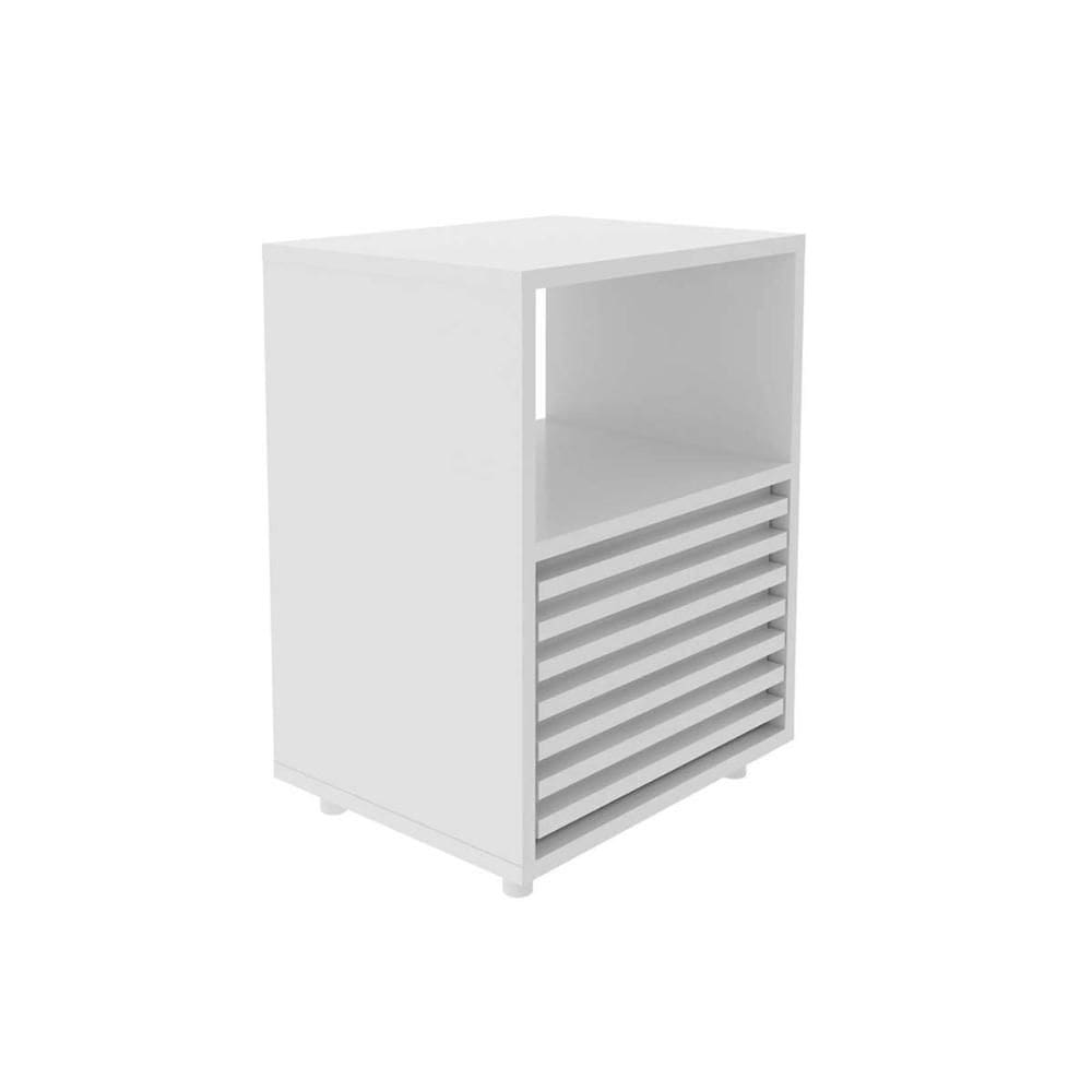 Mesa Cabeceira Infantil CM-8042 c/ 1 Gaveta Branco - Tecno Mobili