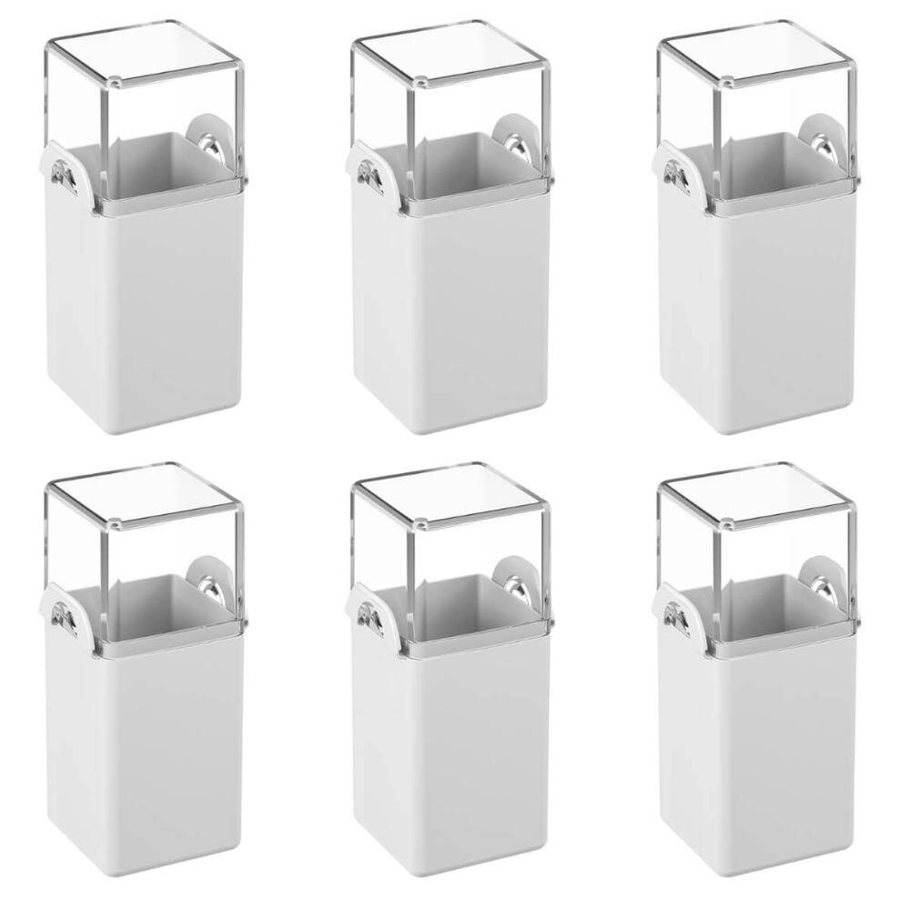 Kit 6 Paliteiros de Mesa 5x4x9cm Branco Plástico Coza 70ml Restaurante Lancheria Bar