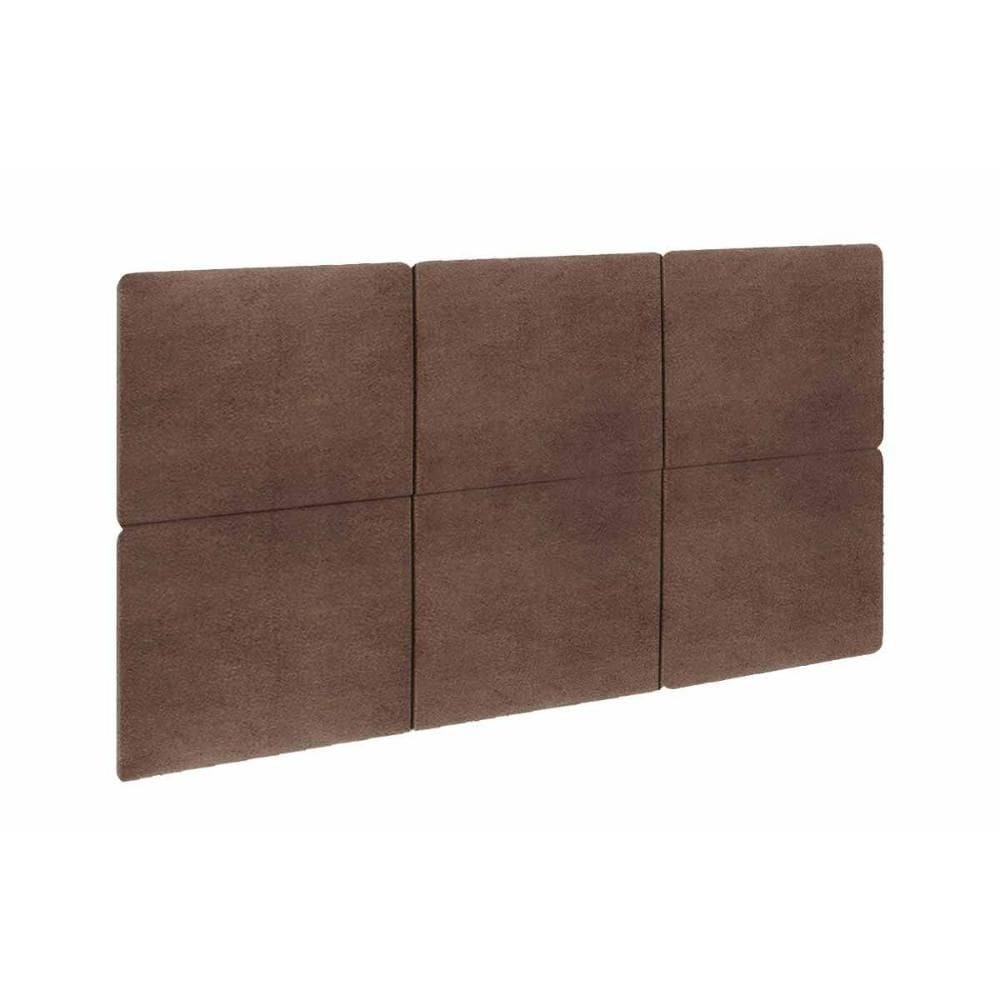 Painel de Cama Box Estofada Modulada Lucca (3un) Casal/Queen - ano Capuccino - Rufato