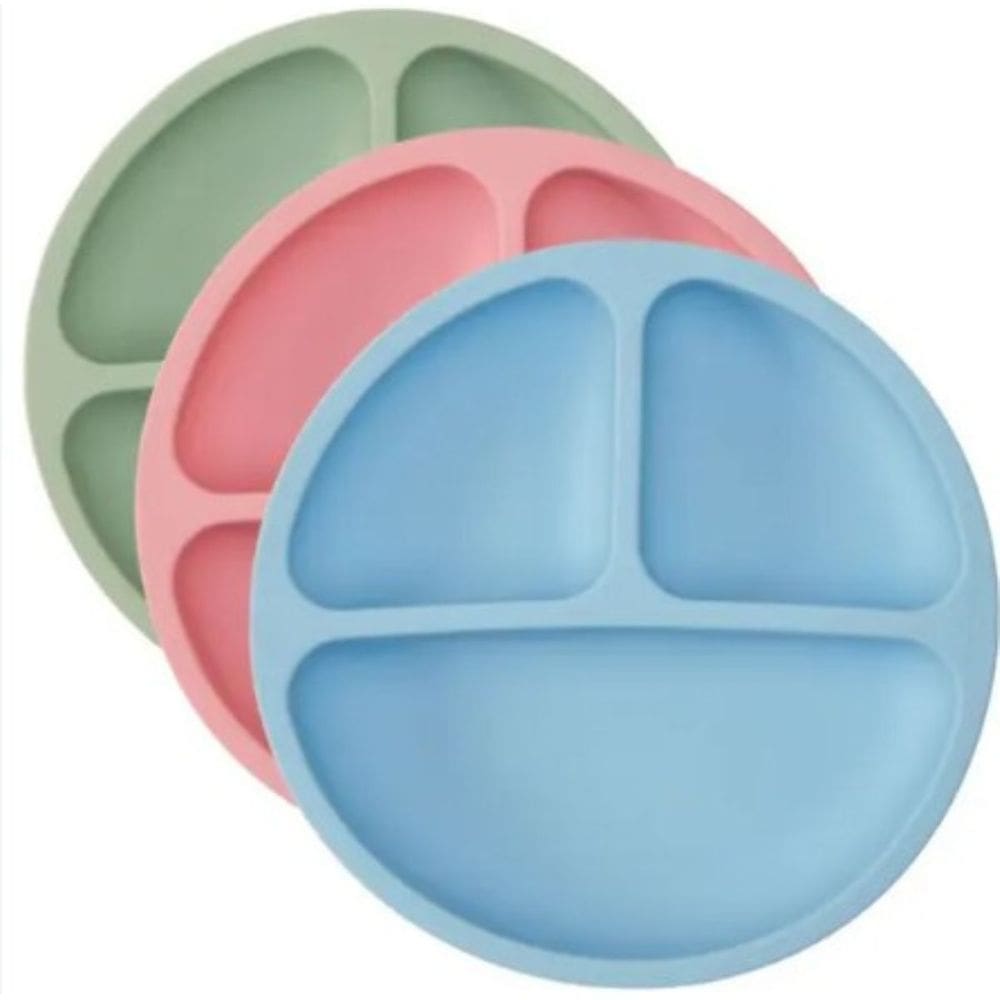 Prato Infantil De Silicone Com Ventosas Pratinho De Refeição