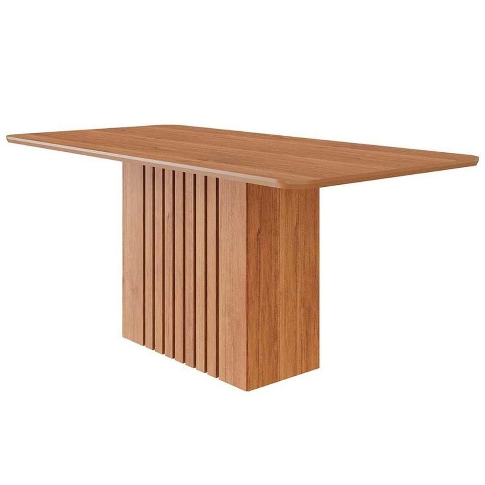 Mesa Multiuso Cozinha Ana c/ Tampo Madeirado 180x90cm Cinamomo - Cimol