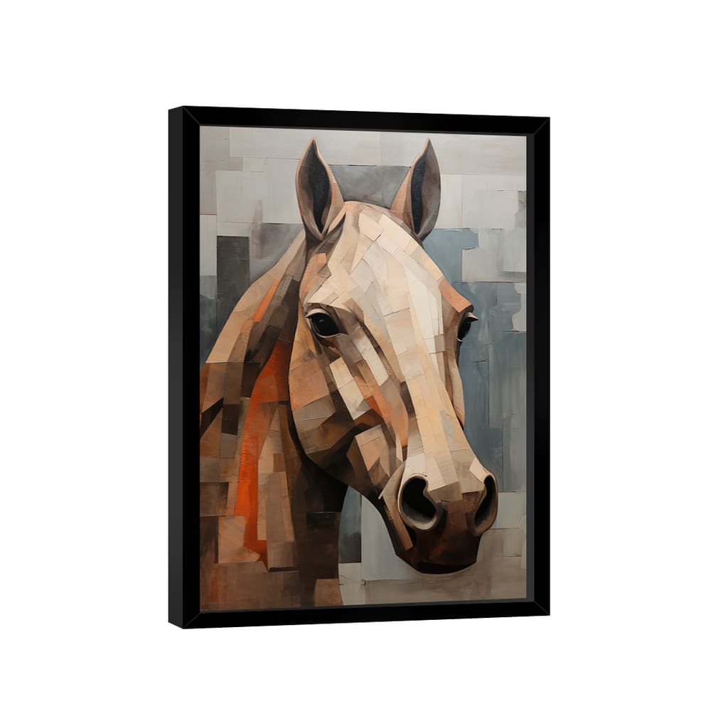 Quadro Decorativo Cavalo Estilo Geométrico