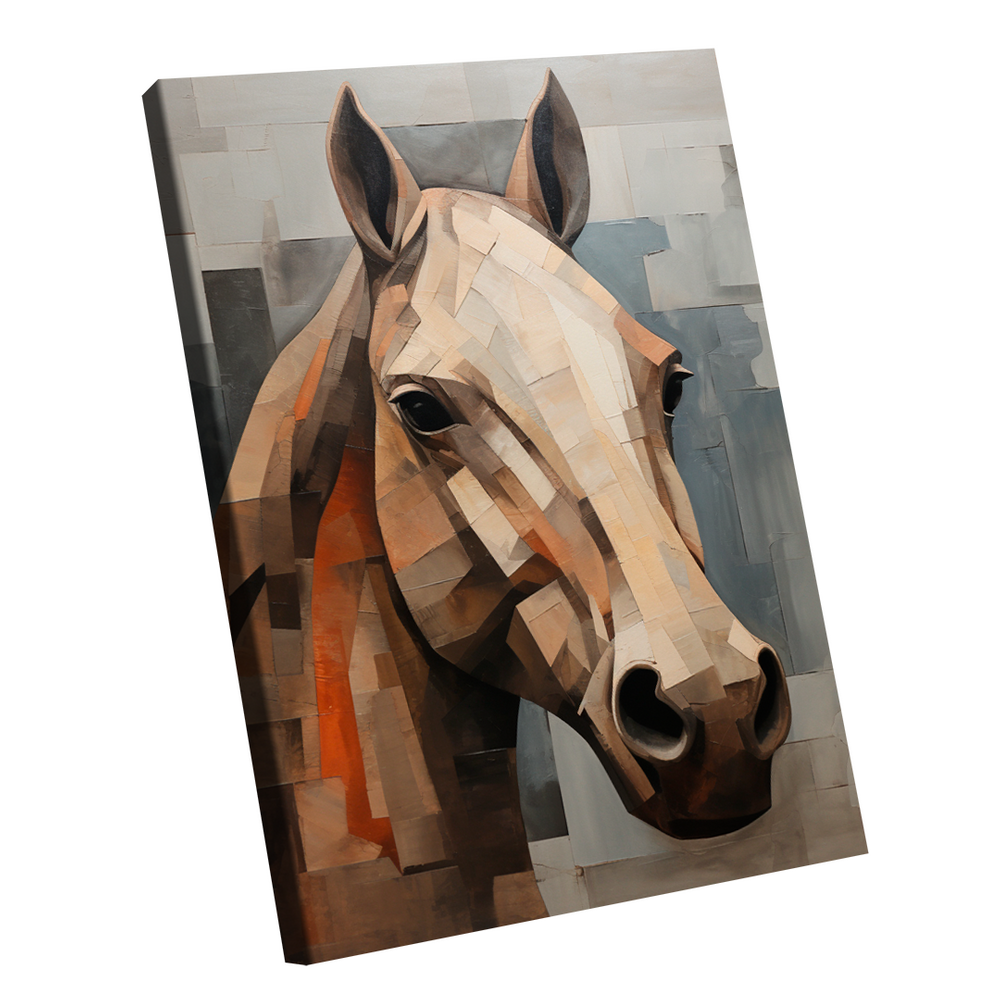 Quadro Decorativo Cavalo Estilo Geométrico