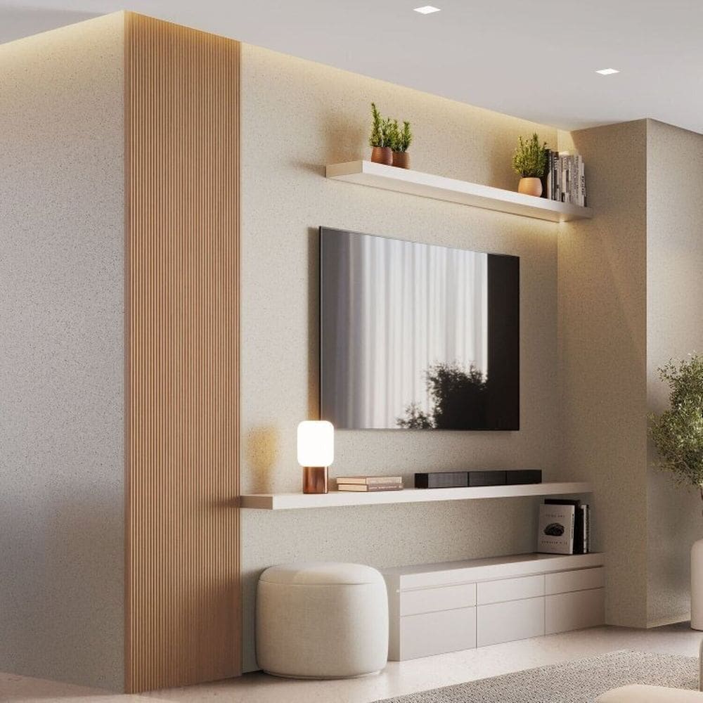 Kit 3 Placas de Painel Ripado Toronto 250cm X 58cm X 3,3mm rende 4,35m² - Ecorevest Itapuã