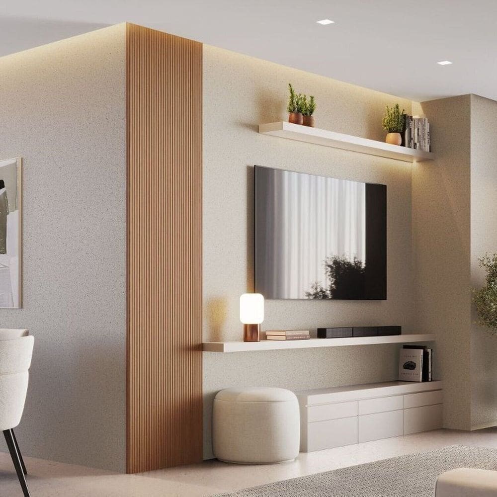 Kit 3 Placas de Painel Ripado Tóquio 250cm X 58cm X 3,3mm rende 4,35m² - Ecorevest Itapuã