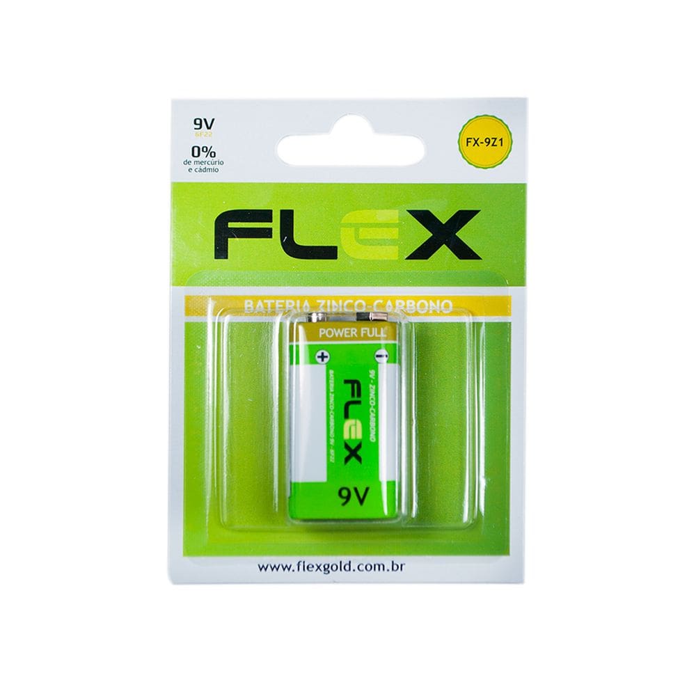 Bateria Zinco 9v Flex Fx-9z1