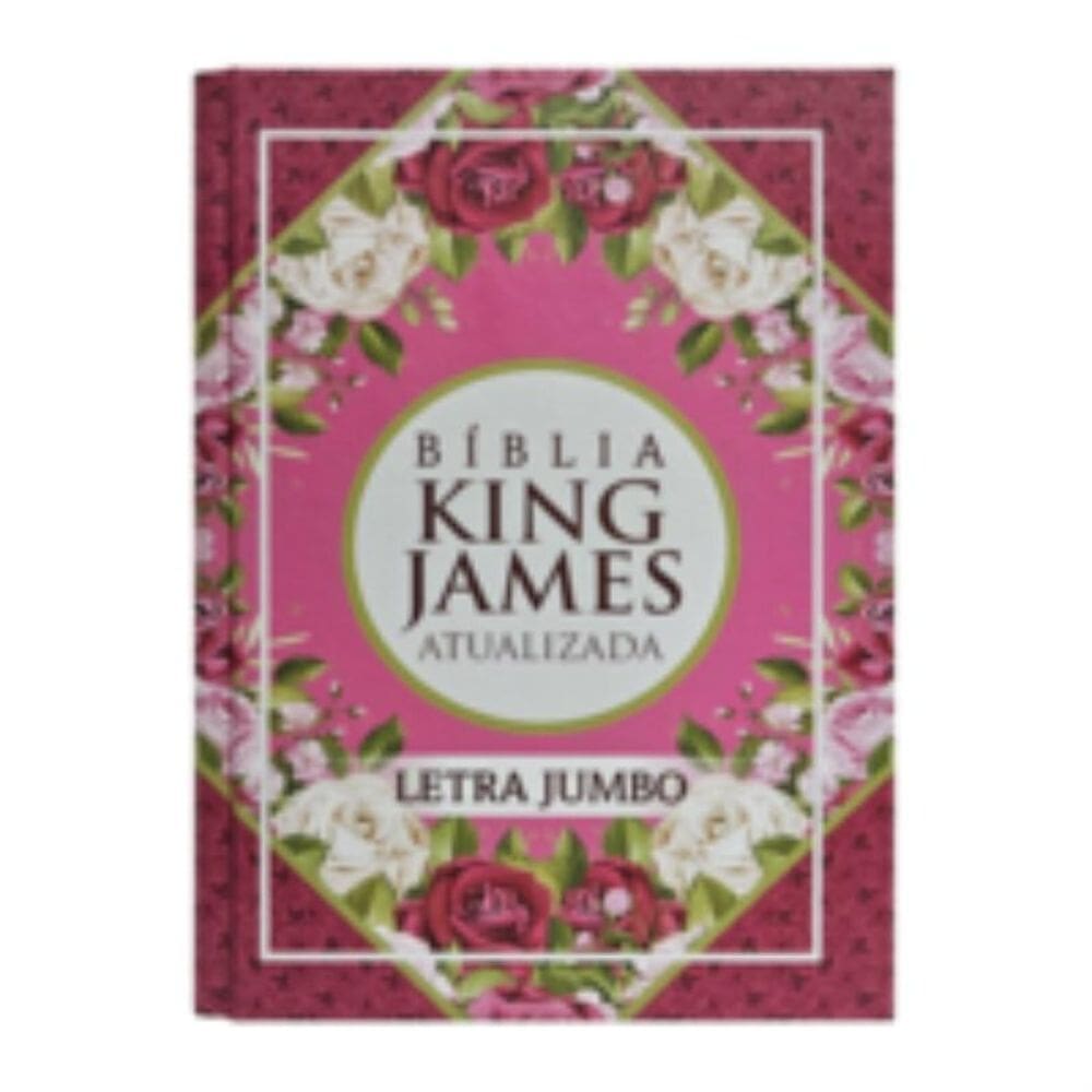 Bíblia jumbo KJA - rosa geométrica