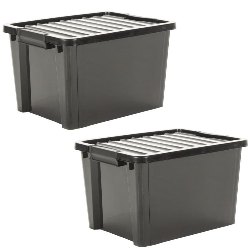 Kit 2 Organizadores Life Box 95 Lt - Preta Preta
