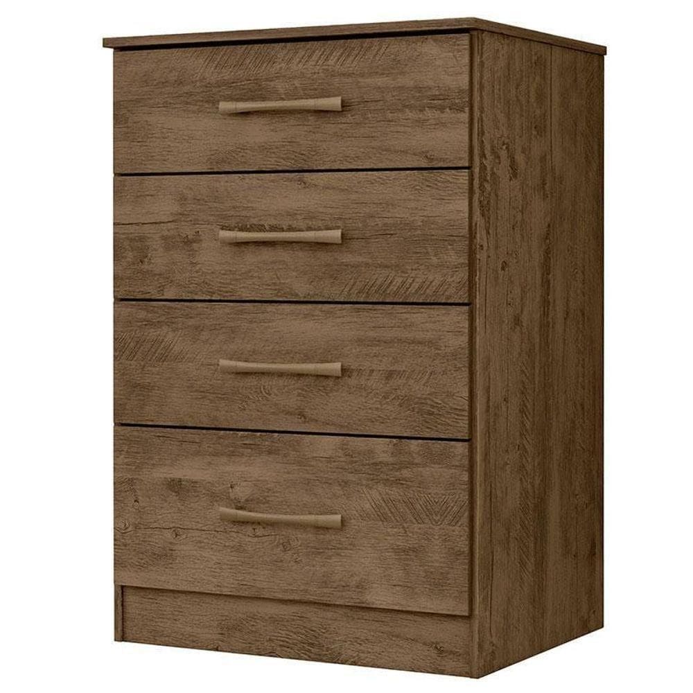 Cômoda Gaveteiro Ms913 Castanho Wood - Moval