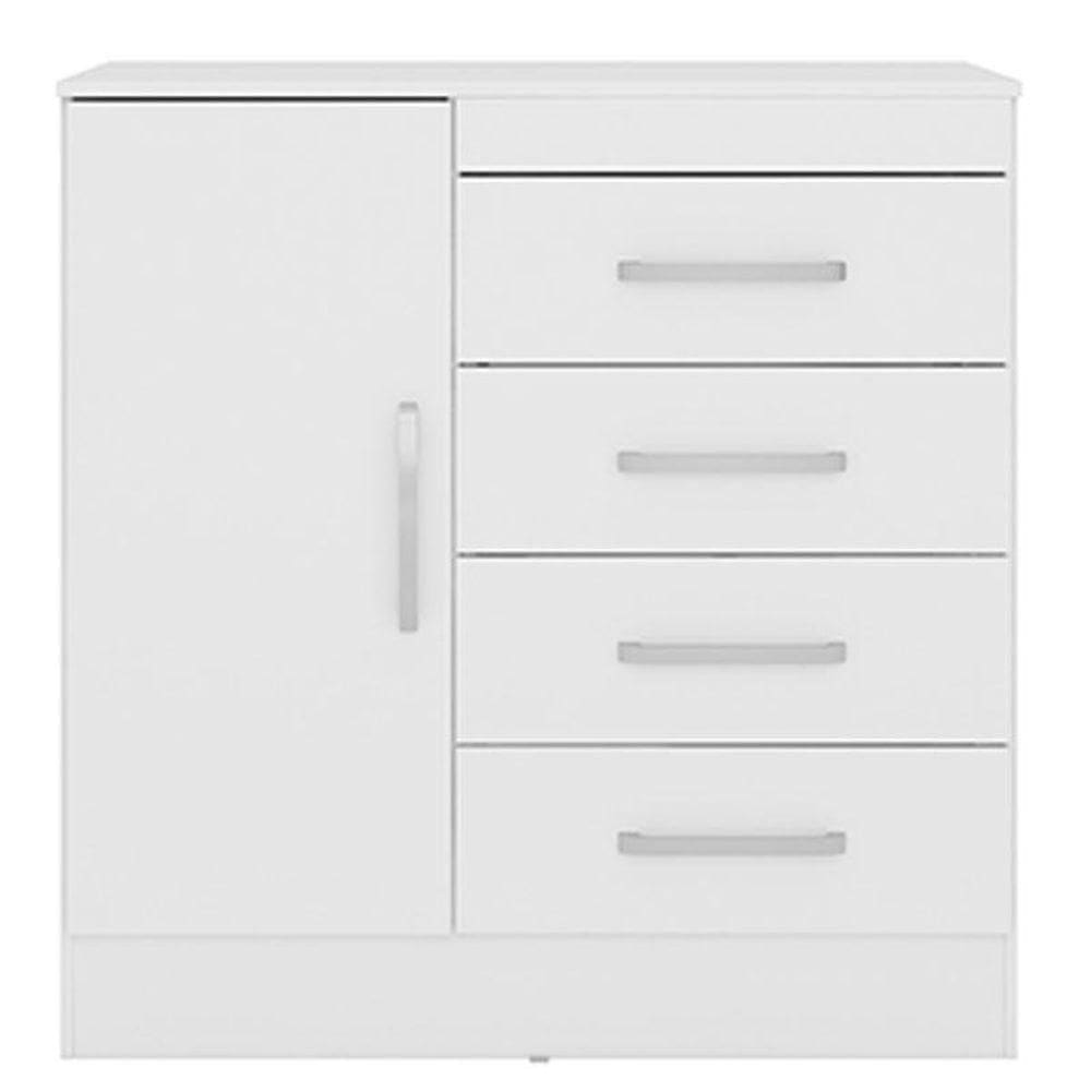 Cômoda Montevideu Branco Rosa - Demóbile