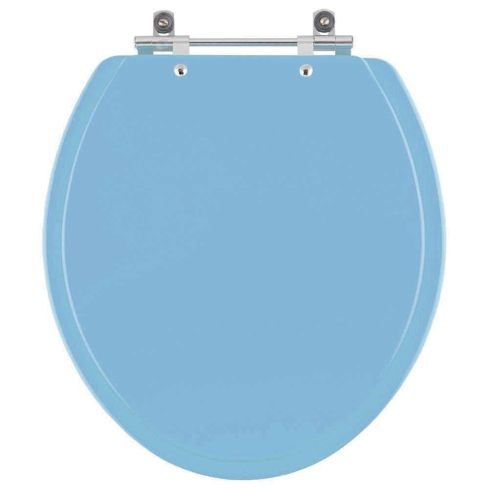 Assento Sanitário MDF Oval Azul Claro para todas as Louças