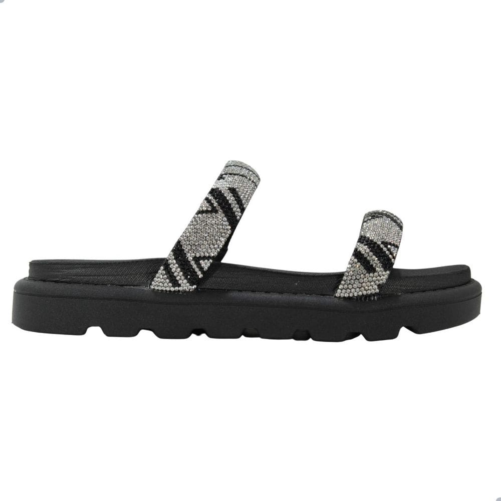 Tamanco Vizzano Preto Cristal Strass