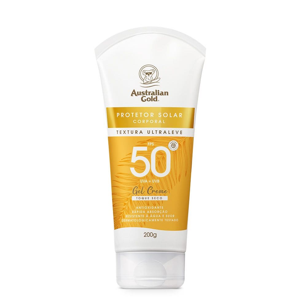 Protetor Solar Australian Gold Gel Creme FPS50 200g