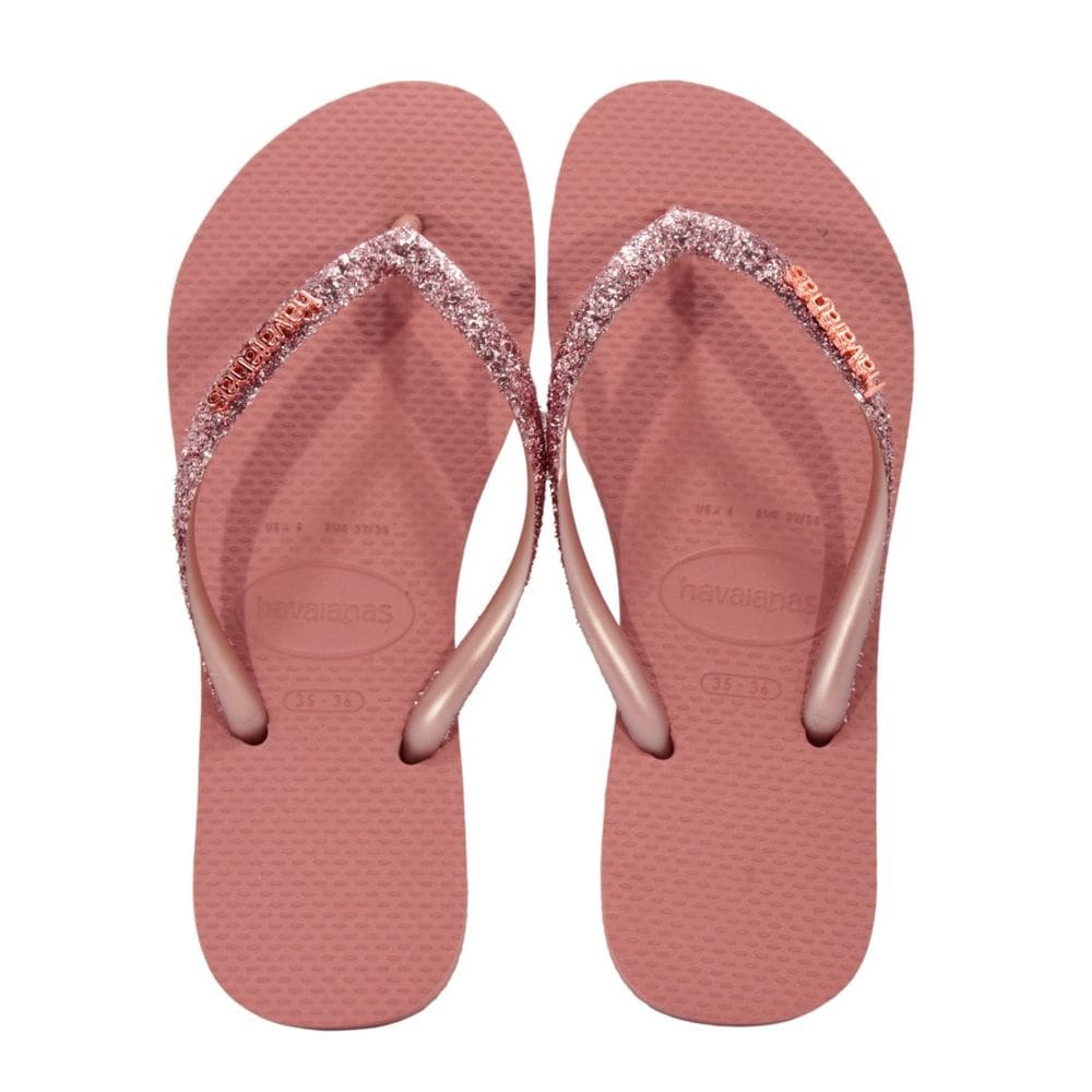 Chinelo Havaianas Slim Glitter II Rosa