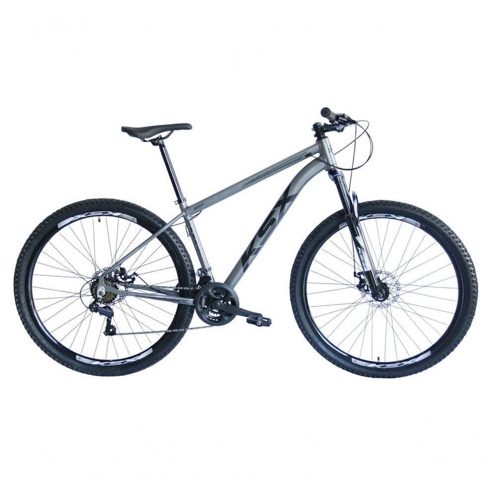 Bicicleta Aro 29 Ksx Sd7 21v Cabos Internos Alumínio Freios A Disco Garfo Suspensão Grafite Preto Tamanho 21