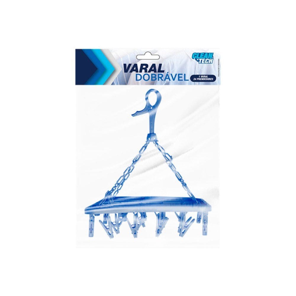 Varal Dobrável 24 Prendedores - diverso