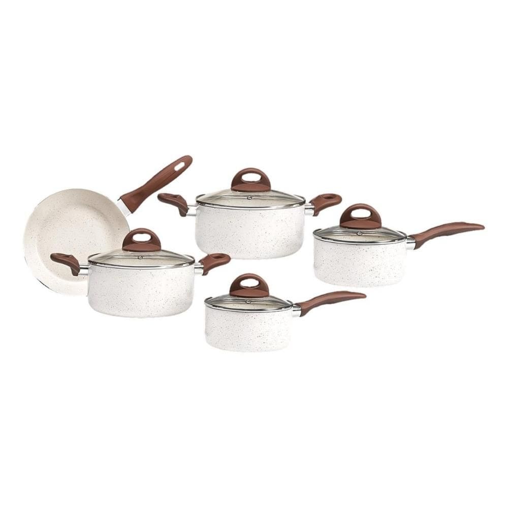 Jogo De Panela Brinox 5 Peças Smart Plus Ceramica  4774/101