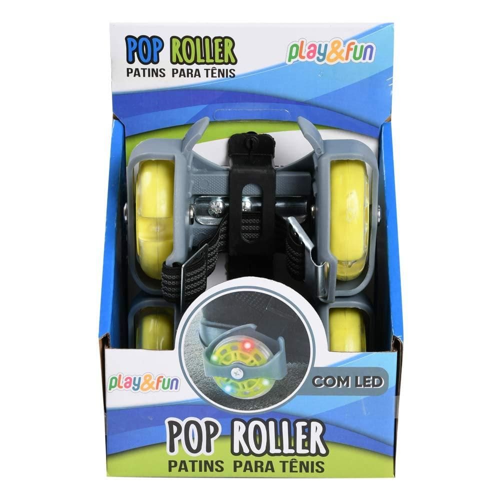 Patins para Tênis com Led Pop Roller Play&Fun diverso