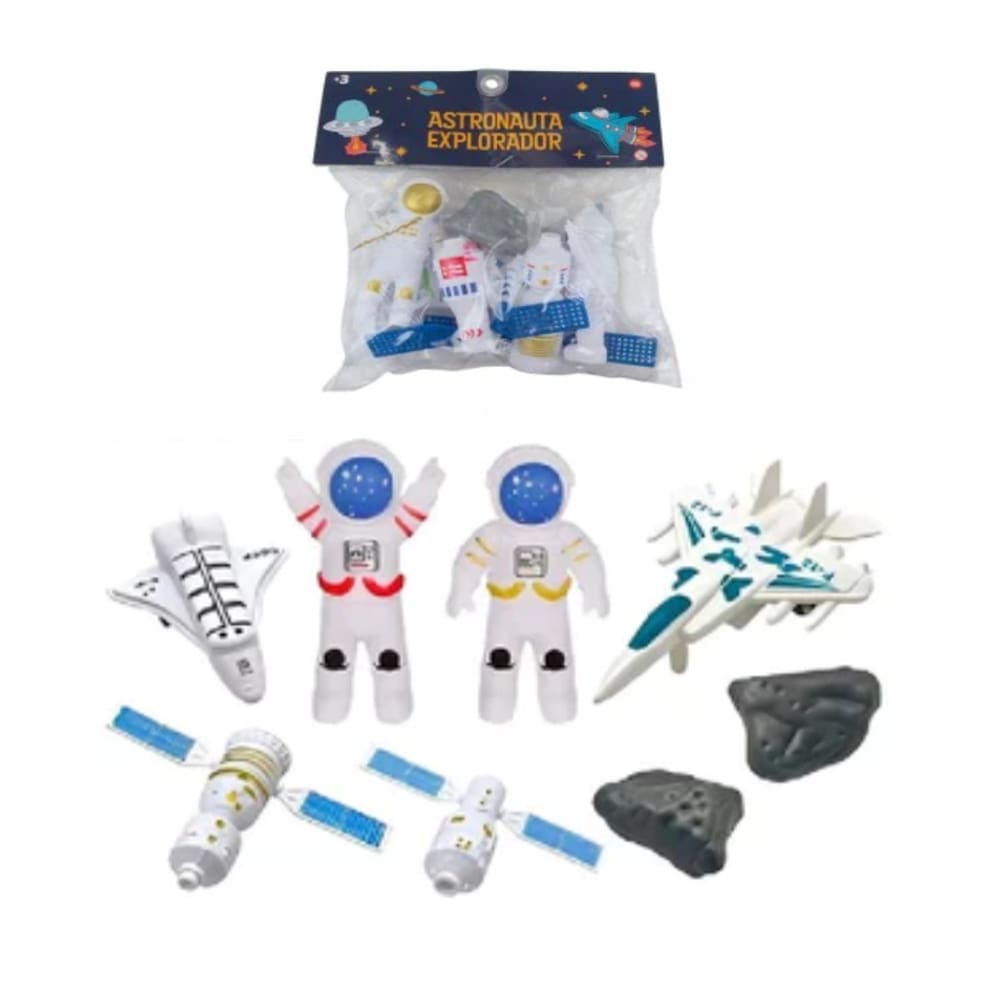 Brinquedo Boneco Astronauta Espacial Aventura Galáxia Cosmos
