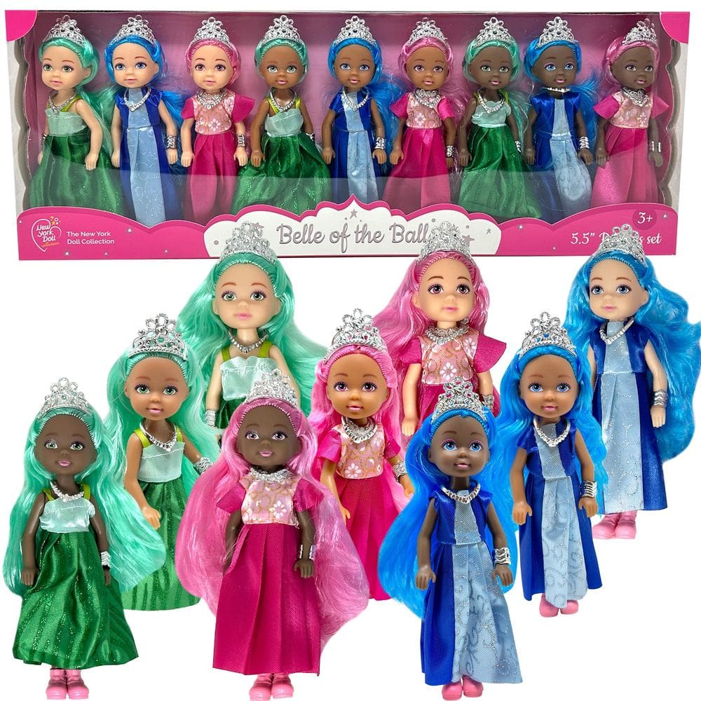 Conjunto de bonecas Princess The New York Doll Collection com 9 bonecas