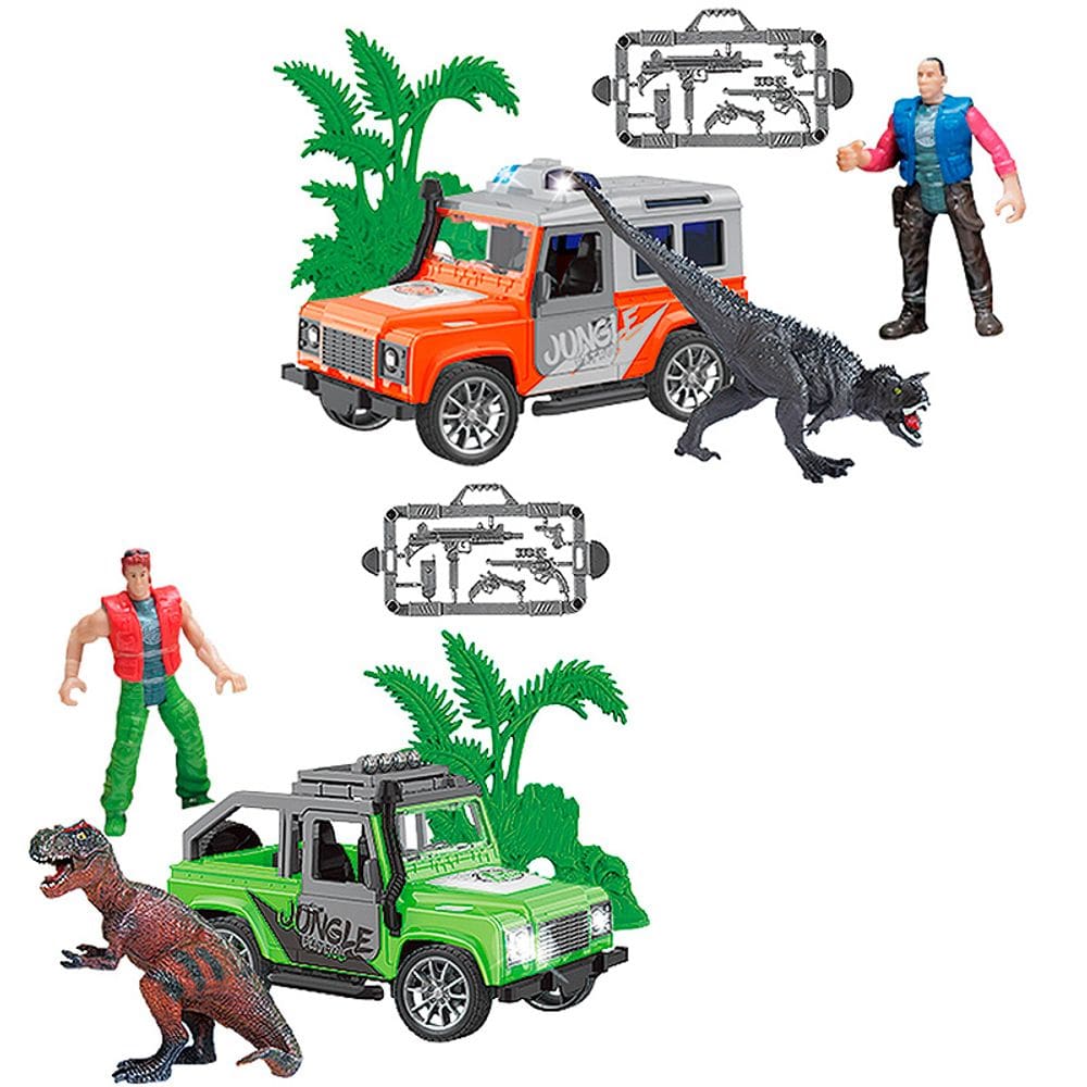 Carro com Fricção Coleção Dino Expedição diverso DMT6857 - DM Toys