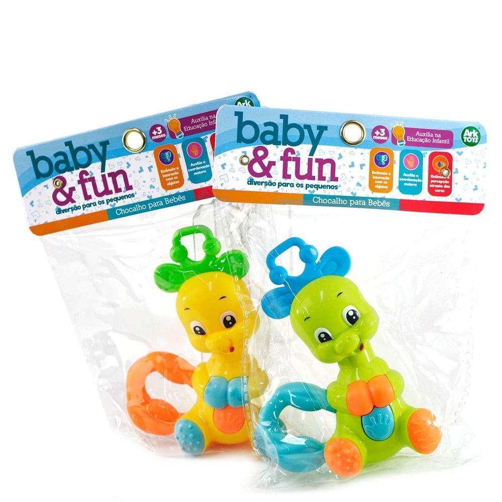 Chocalho de Girafa Baby AND FUN diversos - Tudo em Caixa