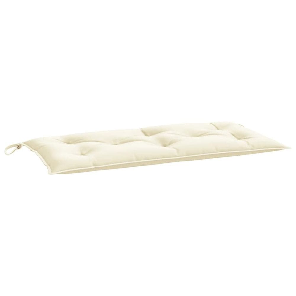 Almofada de banco de jardim vidaXL Oxford em tecido branco creme 100% P