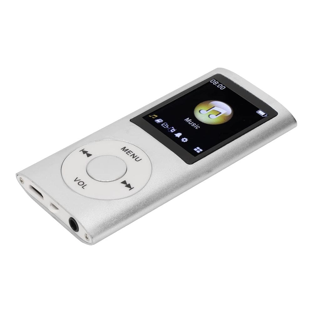 Leitor MP4 Zunate com tela LCD de 1,8" 64GB prata