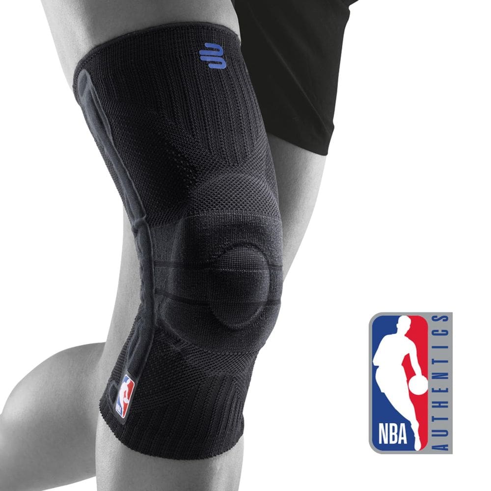 Suporte de joelho Bauerfeind Sports NBA Basketball Preto Tamanho L