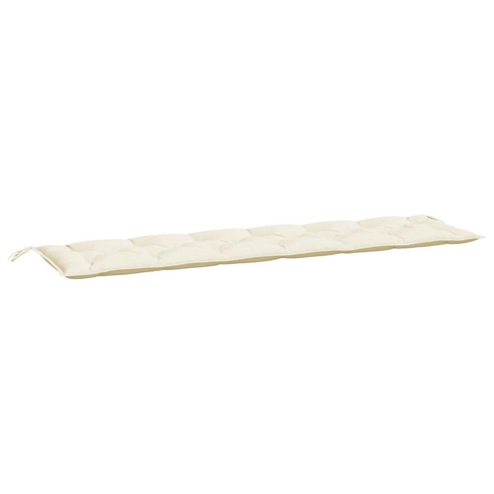 Almofada de banco de jardim VidaXL Tecido Oxford branco creme 78,7x19,7x2,8